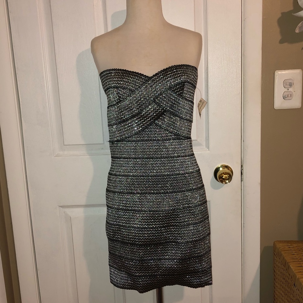 Metallic Bodycon Dress
